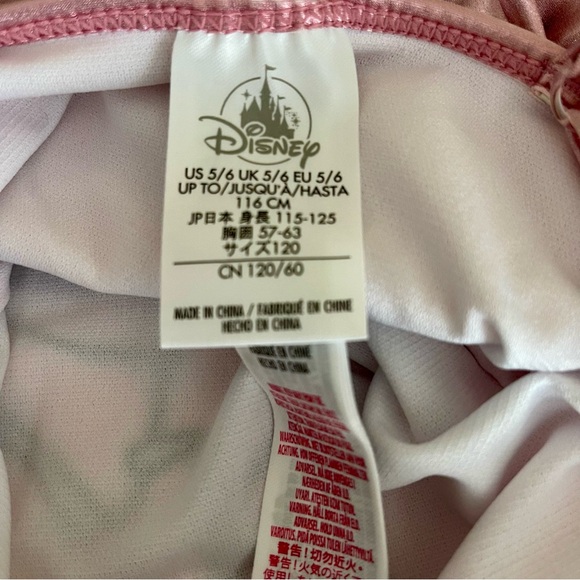 Girls Pink Metallic Ariel one piece bathing suit size 5/6 - Picture 3 of 6